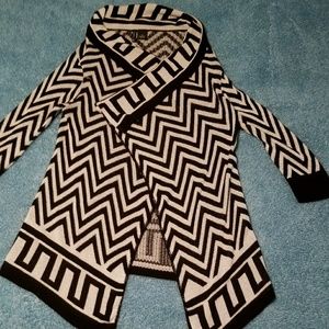 Black and cream cardigan